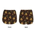 thumbnail image 5 of Picia Sunflowers Leaves Pattern Women's 2 in 1 Athletic Running Shorts High Waisted Workout Casual Gym Sweat Shorts with Comfy Liner Zipper Pockets-Medium, 5 of 9