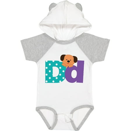 

Inktastic Alphabet Letter D Cute Dog Gift Baby Boy or Baby Girl Bodysuit