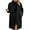 Black, variant on Womens Fleece Trench Coats Notched Lapel Double Breasted Pea Coat Winter Wool Blend Overcoats Solid Business Casual Coats Blue