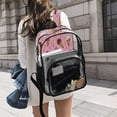 thumbnail image 6 of PVC Transparent Backpacks Clear Backpack for Travel and Outings Ice Cream Cones Pattern, 6 of 7