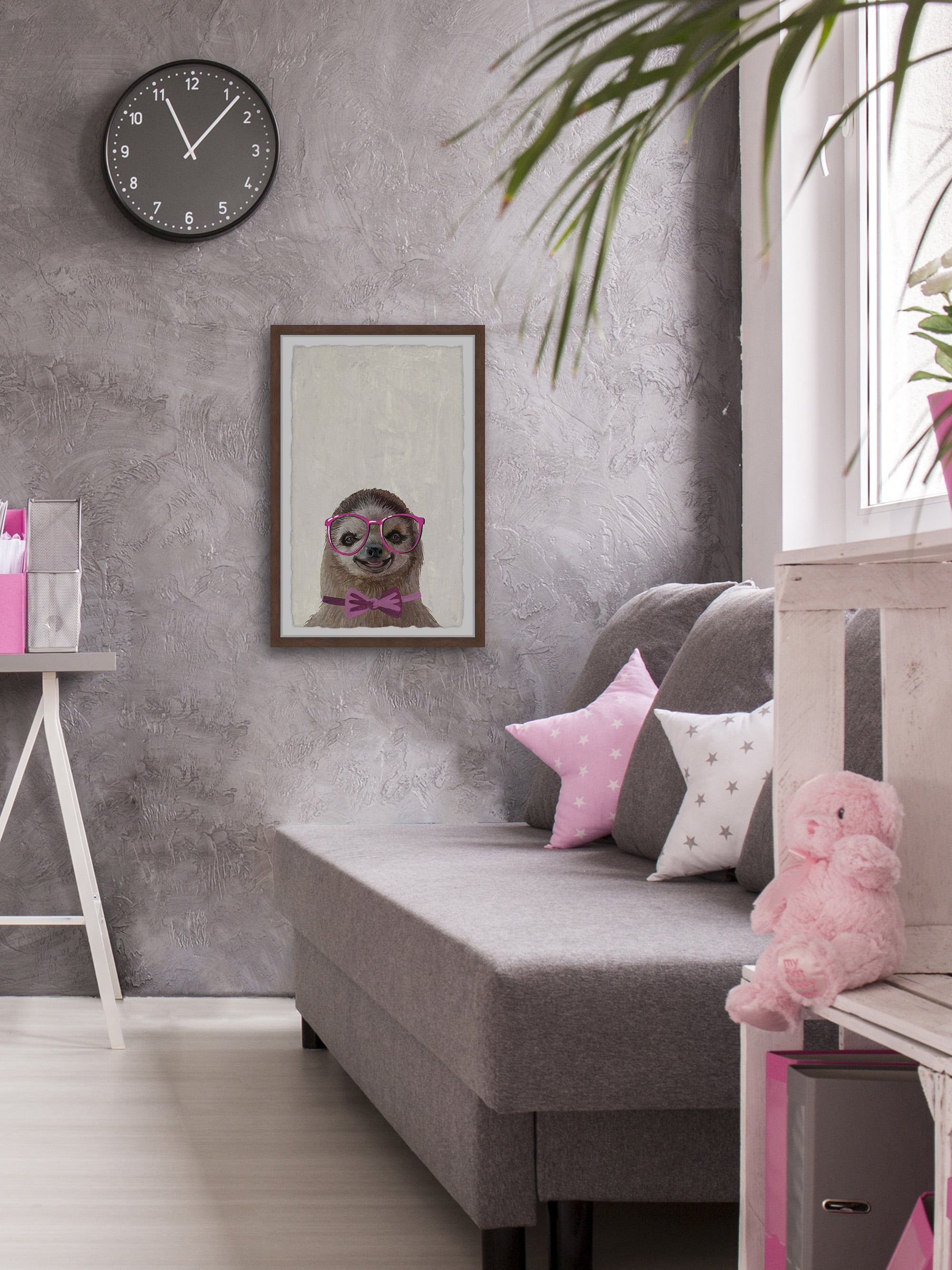 Marmont Hill Sloth with a Bow III Framed Wall Art