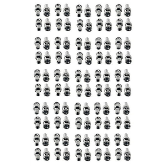 Evertech 100 Pcs BNC Male to RCA Female Coax Cable Converter Adapter