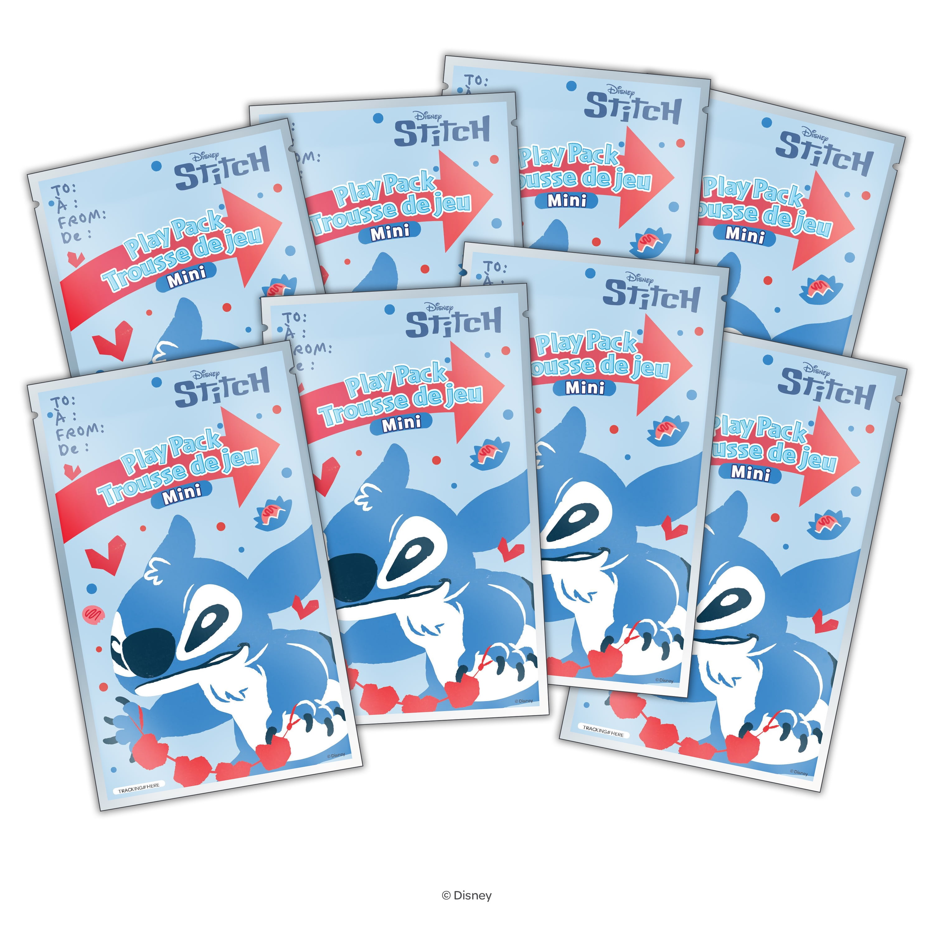 Coffret de jeu Disney Stitch 8 pièces avec petit livre de coloriage et crayons, cartes de vœux pour la Saint-Valentin