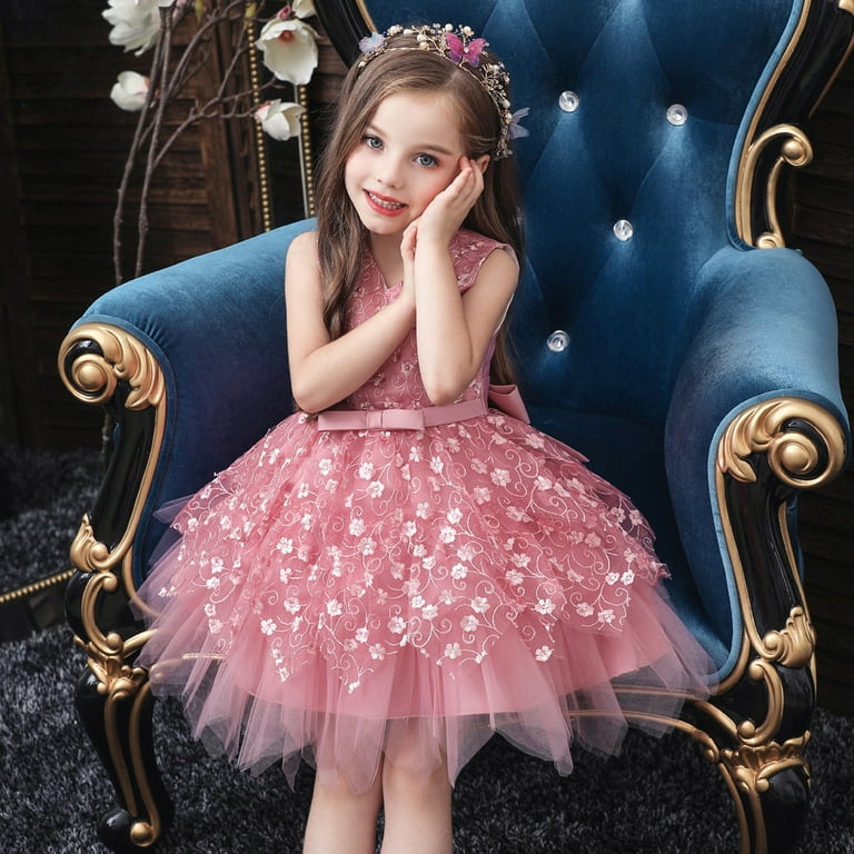 Toddler Baby Girl Easter Outfit Cute Bunny Embroidery Short Sleeve Tshirt Tulle Tutu Skirt Headband Set 6M-4Y (Pink, 6-12 Months