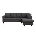 thumbnail image 2 of 96" Linen Sectional Sofa Couch with Right Facing Chaise, L Shaped Couch with 5 Seat Upholstered for Living Room, Apartment, Office, 2 of 5