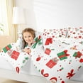 thumbnail image 4 of Homewish Merry Christmas Queen Comforter Set,Cute Xmas Gifts Bedding Sets,Santa Claus Xmas Reindeer Bedding Comforter Set For Girls Boys,Luxury Bedroom Decor Reversible,3 Pieces, 4 of 8