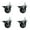 4 Swivel - Posi Lock Brakes - Black, variant on 3.5 Inch Black Polyurethane 12MM Threaded Stem Caster with Brake