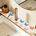 thumbnail image 2 of Yayeee Faucet Mat for Kitchen Sink 14.7" Diatomite Long Splash Guard Pad, Red Butterflies, 2 of 7