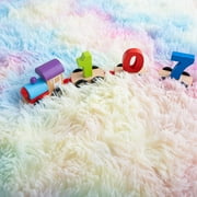 Lochas Rainbow Carpet Colorful Area Rugs Soft Fluffy Rug For Living Room Bedroom Kidroom Nursery, 6x9