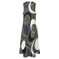 thumbnail image 4 of Retro 60s Ovals Long Dress Female dress elegant dresses plus sizes dress for wom02, 4 of 6