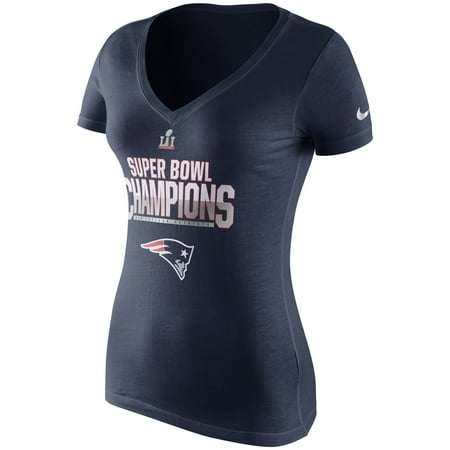 Super Bowl Tankard - New England Patriots Nike Women's Super Bowl LI Champions Celebration Respect V-Neck T-Shirt - Navy