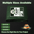 thumbnail image 5 of Henotian Heavy Duty Tarp 12x16 ft, 100% Waterproof 10mil with Reinforced Edges Grommets, UV,Tear Resistant Cover for Home,Boats,Cars,Camping,Protective Cover, 5 of 9