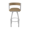 thumbnail image 5 of 861 Artemis 30" Swivel Bar Stool with Anodized Nickel Finish and Canter Sand Seat and Back, 5 of 5