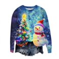 thumbnail image 3 of Craaazy Cozy Sweatshirt for Women Christmas Printed Loose Round Neck Long Sleeve Casual Tops Gifts, 3 of 6