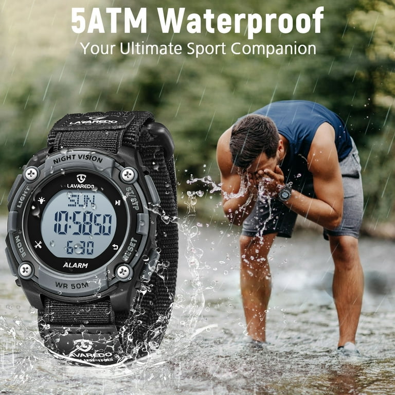 Alps Men's Digital Sport Watch with Nylon Strap photo 7