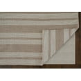 thumbnail image 6 of Feizy Duprine Transitional Stripes, Ivory/Taupe, 1'6" x 1'6" Swatch Easy Care Fade Resistant Stain Resistant Casual Geometric Design Carpet for Living Dining Bed Room, 6 of 8