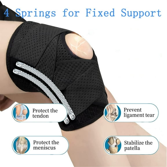 Professional Knee Brace for Relieve Meniscal Tear Knee Pain,Adjustable Knee Support with Side Stabilizers for Adults,Plus Size Breathable Non_slip Knee Stabilizer Suitable for Men