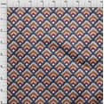 thumbnail image 3 of oneOone Organic Cotton Poplin Twill Fabric Argyle Style Ikat Print Fabric By Yard 42 Inch Wide, 3 of 4