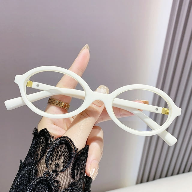 Gafas presbioscópicas estilo femenino, montura negra nerd, montura de detección avanzada anti-luz azul para hombres, gafas presbioscópicas con dientes de metal
