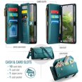 thumbnail image 3 of CaseMe Leather for Samsung Galaxy S26Ultra Case Wallet【RFID Blocking】with 10-Card Holder Zipper Bills Slot, Soft PU Leather Magnetic Shoulder Wrist Strap for Samsung Galaxy S26Ultra Wallet Case Women, 3 of 13
