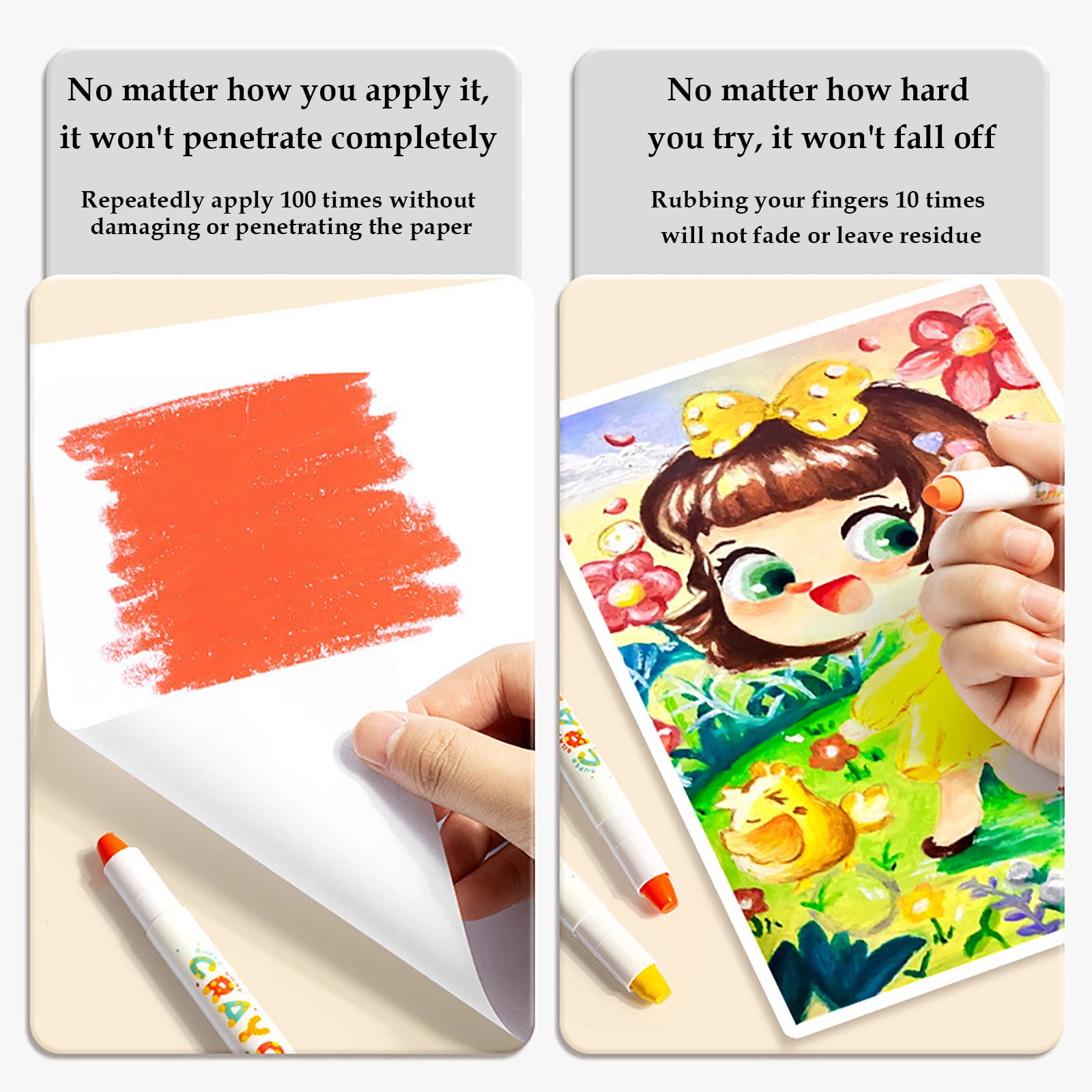 12pcs Silky Crayons Mess-Free Washable Twistable Crayons for Toddlers Speed Drying Oil Painting Sticks Barrel Colorful Pens