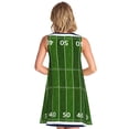 thumbnail image 6 of Lafuoo American Football Field Pattern Women's Sleeveless Dress, Round Tie Pocket Short Sleeve Dress Summer Clothing, Suitable for Vacation, Leisure, Work-Medium, 6 of 8
