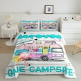 thumbnail image 2 of Erosebridal Summer Camping Bedding Twin Comforter Set, Cute Flamingo Camper Down Comforter, RV Accessories Decor, Reversible 2-Piece, 2 of 8