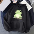 thumbnail image 2 of Women's Casual Soft Hooded Sweatshirt with Front Pocket and Drawstring for Autumn Winter Comfort, 2 of 4