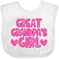 thumbnail image 3 of Inktastic Great Grandpa's Girl Granddaughter Gift Girls Baby Bib, 3 of 4