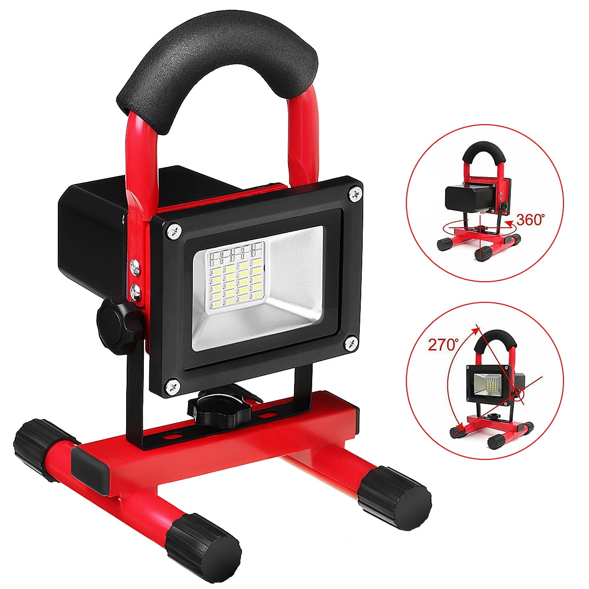 60W LED Work Light with Stand 3 Modes Brightness Rechargeable