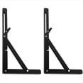 thumbnail image 3 of Soporte de ÁNgulo Plegable Triangular Negro, Estantes de Pared Ajustables, Estantes de Mesa Montados, Home Hardware, 12 Pulgadas, 2 Piezas, 3 of 9