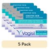 (5 pack) Vagisil Sensitive Skin Anti-Itch Cream for Women, with Hydrocortisone, Helps relieve Yeast Infection Irritation, Soothes & Cools, 1oz