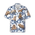 thumbnail image 3 of 2024 Camisetas gráficas de capibara kawaii para hombres, ropa con estampado 3D, camisa hawaiana de playa, manga corta, Y2k, lindas blusas para niños con solapa, 3 of 5