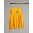 thumbnail image 3 of Butterfly Design Sweatshirt Women -Image by Shutterstock, Female 3X-Large, 3 of 4