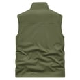thumbnail image 3 of TFEOQRY Hoodless Vest for Men Double Sided Velvet Workwear Solid Color Thermal Jackets Waistcoat Sleeveless Outwear Olive Green, 3 of 3