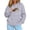 Light Gray, variant on Women's Loose Hoodie Long Sleeve Pet Carrier Blue Sweatshirt Women Clothing with Dog Pocket 3XL