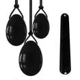 thumbnail image 3 of Obsidian Yoni Egg Yoni Wand Set Natural Stone Love Eggs Drilled And Undrilled Egg For Kegel Exercise Feminine Hygiene Product High Quality, 3 of 5