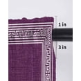 thumbnail image 6 of Dark Purple Retro Greek Key Tier Curtains 36 Inch Length,Sheer Curtains for Bedroom Living Room Window Geometric Greece Ancient Farmhouse Small Kitchen Curtains & Drapes 27.5"x36" 2 Panels, 6 of 6