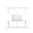 thumbnail image 5 of GZXS Wall Mounted Storage Rack with Wine Bottle Holder and Glass Rack, 4-Tier Wooden Shelf for Dining Room & Home Bar Decor, 47.24"L x 9.06"W x 40.75"H, White, 5 of 7