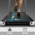 thumbnail image 4 of Costway Up To 7.5MPH 2.25HP 2 in 1 Single Display Screen Treadmill W/ APP Speaker Remote Control White, 4 of 10