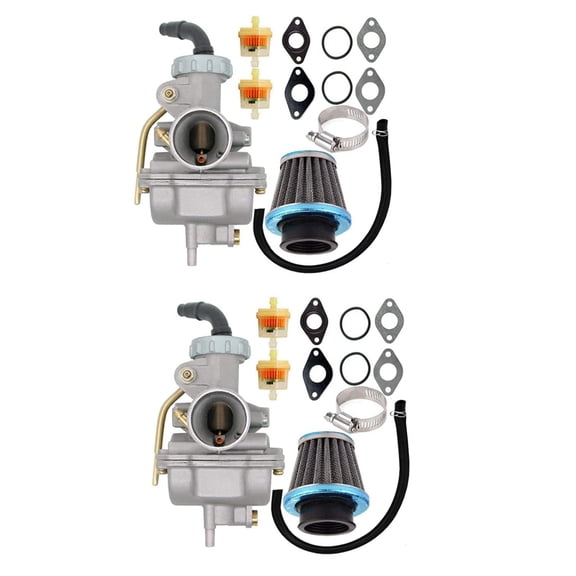 2X PZ20 Carburetor for 50Cc 70Cc 90Cc 110Cc 125Cc 4 Stroke Engine ATV UTVs CRF50F CRF80F with Air Fuel Filter