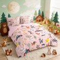 thumbnail image 3 of Erosebridal Farm Animals Twin Bedding for Girls, Tractor Bedding Comforter Set, Pink Reversible 7-Piece, 3 of 6