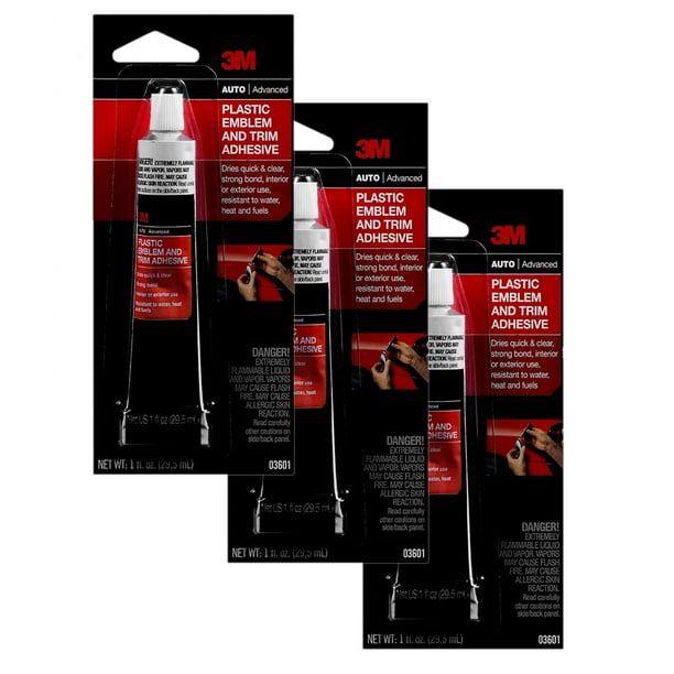 Tubo adhesivo 3M de plástico con emblema y moldura de 30 ml (paquete de 3)