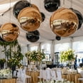 thumbnail image 5 of Yescom 2PCS Big Shiny Inflatable Mirror Ball Set 20" 32" Giant Reusable PVC Hanging Balloon for Party Wedding Event Concerts Stage Decor Black, 5 of 10