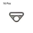thumbnail image 3 of Uxcell 1.26" Adjuster Triangle with Bar Swivel Clip D Dee Ring Buckle, 16Pack Dark Grey, 3 of 5
