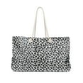 thumbnail image 2 of White Grey Black Leopard Animal Print Weekender Bag Birthday Bag Travel Bag, 2 of 5