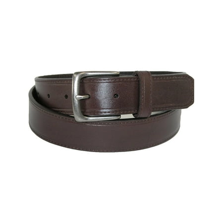 Sharp Series Leather - Sharp Size 42 Mens Leather 1 1/4 Inch Casual Security Money Belt, Brown
