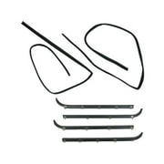 Door Window Belt Weatherstrip Kit 6 Piece Set - Compatible with 1987 - 1996 Ford F-150 1988 1989 1990 1991 1992 1993 1994 1995