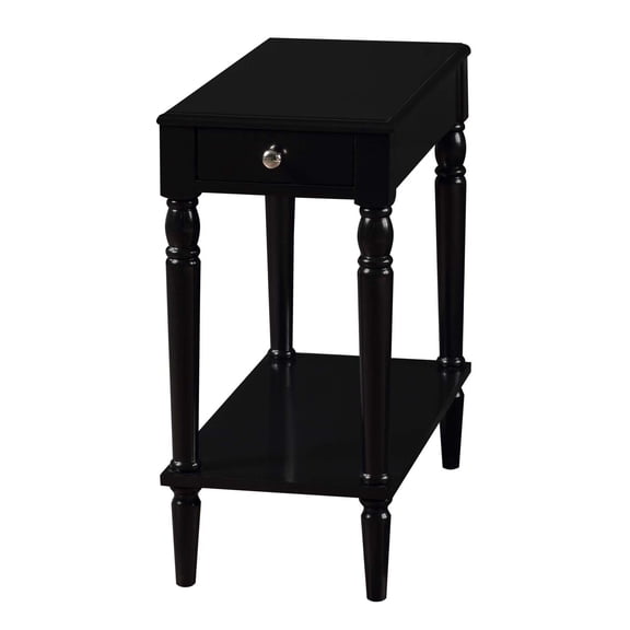 Pemberly Row End Table in Black Wood Finish