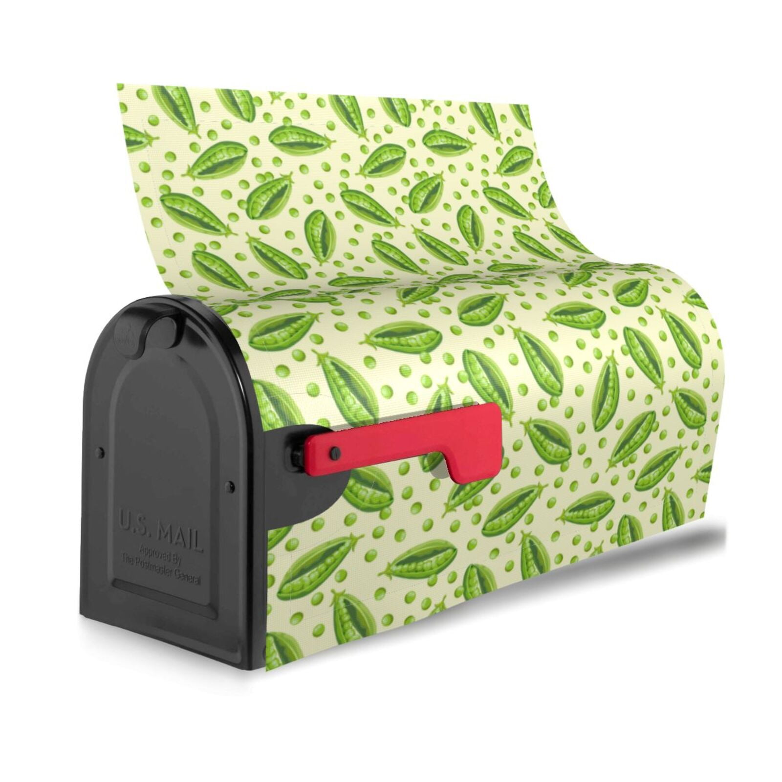 Naloa Green Peas Mailbox Covers Magnetic Post Box Cover Post Letter Box Cover Garden Decor-21x18 in